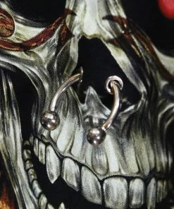 POPMERCH Pharao Skull 3D T-Shirt Glow In The Dark Zwart -Exporteren dameskleding winkel 550x550 136