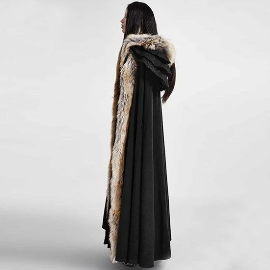 Punk Rave Cape Foxa Cloak Zwart 5 Punk Rave Cape Foxa Cloak Zwart - Afbeelding 3