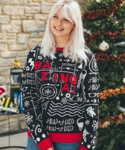 Merkloos Big Bang Theory Kersttrui Bazinga Zwart - L - Foute Kersttrui -Exporteren dameskleding winkel 550x550 87