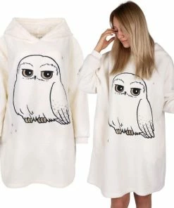 Harry Potter Hedwig - Ecru Damessweater/deken, Met Capuchon, Snuddie / M-L -Exporteren dameskleding winkel 550x565