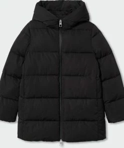 Mango Jas Gewatteerde Jas Met Capuchon 37077623 99 Dames Maat - L -Exporteren dameskleding winkel 550x585