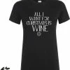 Merkloos Klere-Zooi - All I Want For Christmas Is Wine - Dames T-Shirt - XL