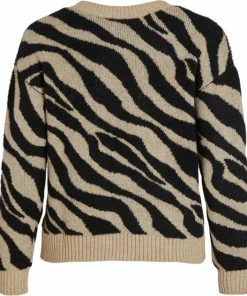 VILA VIRIL FEAMI MIX V-NECK L/S KNIT TOP-NOOS Dames Trui - Maat L -Exporteren dameskleding winkel 550x632 1