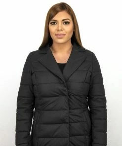 Gentile Bellini Lange Parka Dames Winterjas – Met Zwarte Faux Bontkraag – Zwart Jassen Dames Dames Jas -Exporteren dameskleding winkel 550x632 6