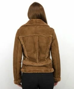 Z DESIGN Bikerjack Dames Suede - Lammy Coat - Bruin 16 Z DESIGN Bikerjack Dames Suede - Lammy Coat - Bruin -Exporteren dameskleding winkel 550x633 2