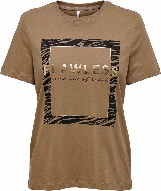 Only T-shirt Onlneff Reg S/s Foil Top Box Cs Jrs 15287581 Toasted Coconut/flawless Dames Maat - L 3 Only T-shirt Onlneff Reg S/s Foil Top Box Cs Jrs 15287581 Toasted Coconut/flawless Dames Maat - L