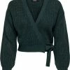 Only Vest Onlbreda Wrap L/s Cardigan Knt Noos 15236624 Green Gabels Dames Maat - L