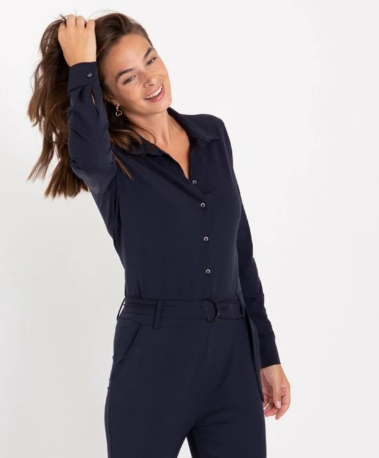 Blauwe Jumpsuit Van Je M'appelle - Dames - Travelstof - Maat L - 5 Maten Beschikbaar 11 Blauwe Jumpsuit Van Je M'appelle - Dames - Travelstof - Maat L - 5 Maten Beschikbaar - Afbeelding 9