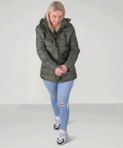 Paragoose - Dames Winterjas / Parka - Simone - Groen -Exporteren dameskleding winkel 550x665 7