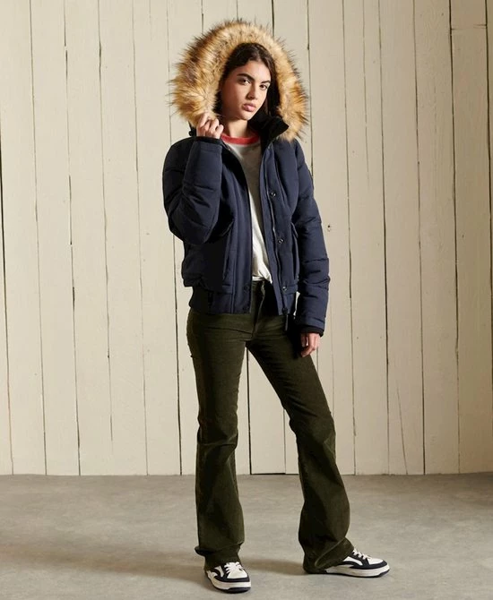 Superdry Dames Everest Bomberjack Met Capuchon 14 Superdry Dames Everest Bomberjack Met Capuchon - Afbeelding 12