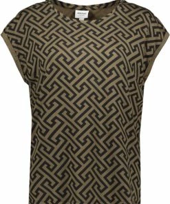 VERO MODA Aware VMAVA PLAIN SS TOP MULTI AOP NOOS GA Dames Tshirt - Maat M