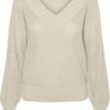 Vero Moda Trui Vmnewlexsun Ls Double V-nck Blouse 10275763 Birch Dames Maat - S