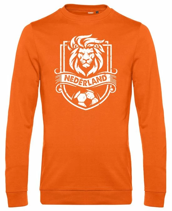 Vundy Sweater Leeuw Embleem | Oranje Holland Shirt | WK 2022 Voetbal | Nederlands Elftal Supporter | Oranje | Maat XXL 3 Vundy Sweater Leeuw Embleem | Oranje Holland Shirt | WK 2022 Voetbal | Nederlands Elftal Supporter | Oranje | Maat XXL