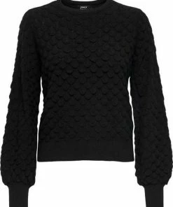 ONLYONLGILJA L/S PULLOVER KNTBlackS -Exporteren dameskleding winkel 550x678 3