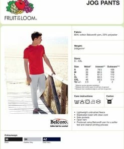 Fruit Of The Loom Joggingbroek (met Rechte Pijp) Zwart Maat S -Exporteren dameskleding winkel 550x680 3