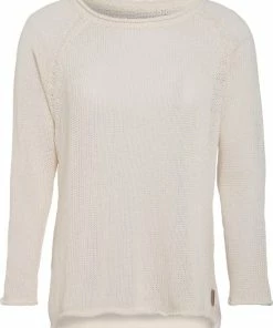 Knit Factory Jasmin Gebreide Dames Trui - Beige - 36/38 - 80% Gerecycled Katoen