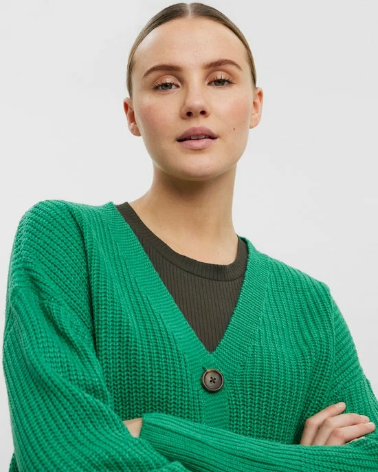 VERO MODA VMLEA LS V-NECK CUFF CARDIGAN NOOS Dames Vest - Maat S 5 VERO MODA VMLEA LS V-NECK CUFF CARDIGAN NOOS Dames Vest - Maat S - Afbeelding 3