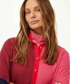 Mexx Dames Colorblock Blouse Multicolor -Exporteren dameskleding winkel 550x687 2