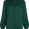 Vila Blouse Viellette Satin L/s Shirt/su - Noos 14063320 Pineneedle Dames Maat - W34