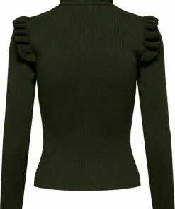 ONLY ONLSIA SALLY RUFFLE LS PULLOVER KNT NOOS Dames Trui - Maat XS -Exporteren dameskleding winkel 550x692