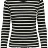 ONLY ONLEMMA LS O-NECK STRIPE TOP JRS NOOS Dames Top - Maat S