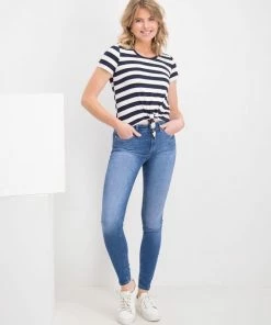 Only ONLBLUSH LIFE MID SKINNY REA12187 NOOS Medium Blue Denim Dames Jeans - Maat M X L32 -Exporteren dameskleding winkel 550x697 12