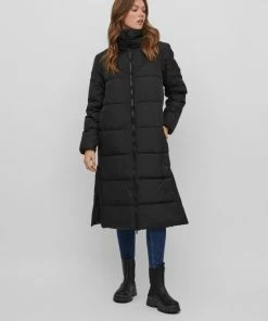 VILA VINILLY L/S NEW HIGH NECK LONG COAT/TB Dames Jas - Maat 38