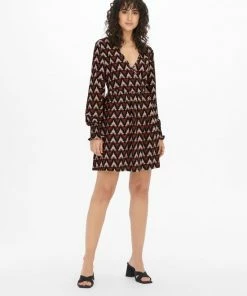 JDY JDYLOTUS L/S WRAP DRESS JRS Dames Jurk - Maat XL