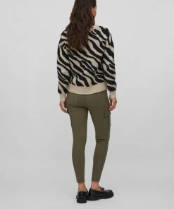 VILA VIRIL FEAMI MIX V-NECK L/S KNIT TOP-NOOS Dames Trui - Maat L -Exporteren dameskleding winkel 550x697