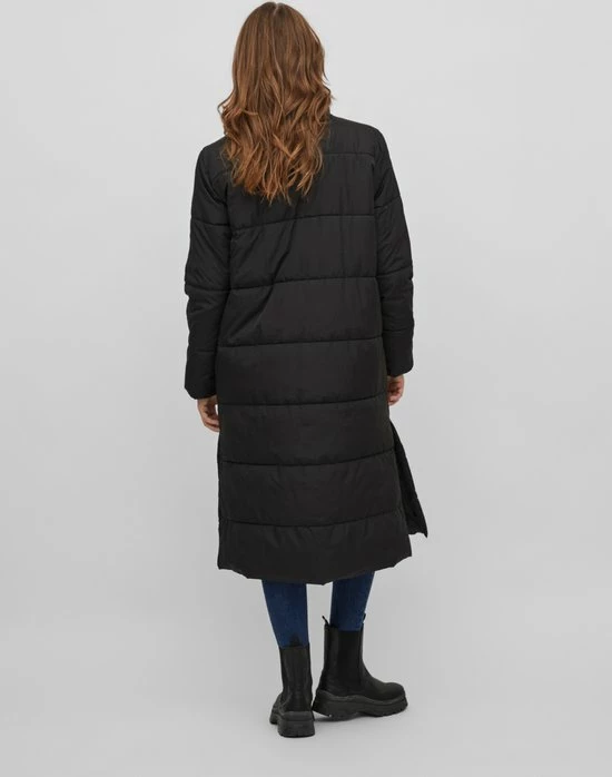 VILA VINILLY L/S NEW HIGH NECK LONG COAT/TB Dames Jas - Maat 38 4 VILA VINILLY L/S NEW HIGH NECK LONG COAT/TB Dames Jas - Maat 38 - Afbeelding 2