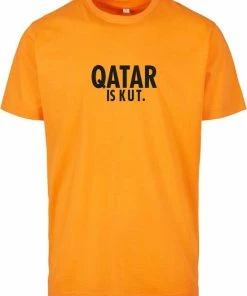 Merkloos T-shirt-WK Qatar Is Kut. - SoBAD. - Oranje Shirt Dames - Oranje Shirt Heren - Oranje Shirt Nederlands Elftal - WK Voetbal 2022 Shirt - WK Voetbal 2022 Kleding - Nederlands Elftal Voetbal Shirt