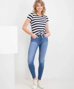 Only ONLBLUSH LIFE MID SKINNY REA12187 NOOS Medium Blue Denim Dames Jeans - Maat M X L32 -Exporteren dameskleding winkel 550x702 5
