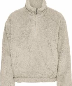 Vero Moda VMCOZYEMILY SHORT TEDDY ANORAK Dames Jas Oatmeal Beige - Maat L