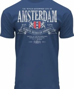 Fox Originals Amsterdam Superior T-shirt Heren & Dames Katoen Denim Maat 2XL