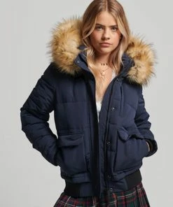 Superdry Dames Everest Bomberjack Met Capuchon
