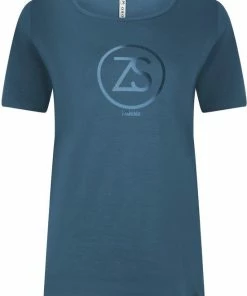 Zoso T-shirt Tineke T Shirt With Print 224 Petrol Dames Maat - XXL