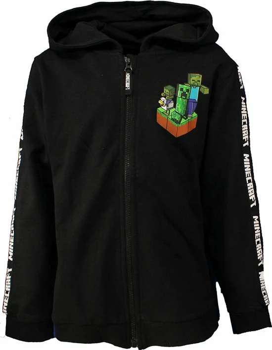 POPMERCH Minecraft Creepers Kids Hoodie Vest - Officiële Merchandise 5 POPMERCH Minecraft Creepers Kids Hoodie Vest - Officiële Merchandise - Afbeelding 3