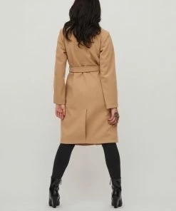 VILA VIPOKO LONG BELT COAT Sesame NOOS Dames Jas - Maat 34 -Exporteren dameskleding winkel 550x709 6