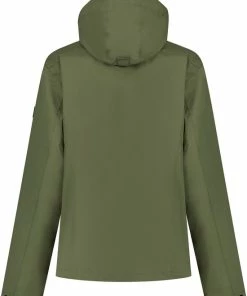 MGO Leisure Wear MGO Jane Jacket - Regenjas Dames - Kort Wind- En Waterdicht Jack - Olijfgroen - Maat M -Exporteren dameskleding winkel 550x710 6