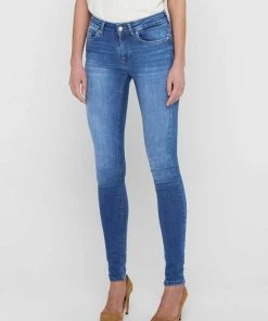 Only ONLBLUSH LIFE MID SKINNY REA12187 NOOS Medium Blue Denim Dames Jeans - Maat M X L32 -Exporteren dameskleding winkel 550x711 56