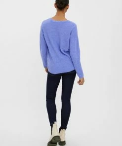 VERO MODA VMCREWLEFILE LS V-NECK BLOUSE NOOS Dames Trui - Maat XXL -Exporteren dameskleding winkel 550x712 1