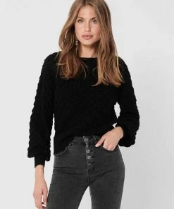 ONLYONLGILJA L/S PULLOVER KNTBlackS -Exporteren dameskleding winkel 550x712 3