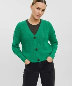 VERO MODA VMLEA LS V-NECK CUFF CARDIGAN NOOS Dames Vest - Maat S