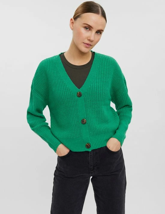 VERO MODA VMLEA LS V-NECK CUFF CARDIGAN NOOS Dames Vest - Maat S 3 VERO MODA VMLEA LS V-NECK CUFF CARDIGAN NOOS Dames Vest - Maat S