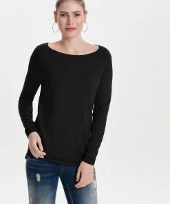 ONLY ONLMILA LACY L/S LONG PULLOVER KNT NOOS Dames Trui Zwart - Maat XL -Exporteren dameskleding winkel 550x721 6