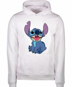 DISNEY STITCH HOODIE/TRUI WIT UNISEX GILDAN LARGE