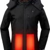 Sailwind Verwarmde Jas / Soft Shell / Dames / Zwart Incl. Powerbank