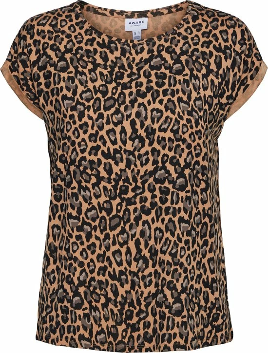 VERO MODA VMAVA PLAIN SS TOP MULTI AOP NOOS GA Dames - Maat S 3 VERO MODA VMAVA PLAIN SS TOP MULTI AOP NOOS GA Dames - Maat S