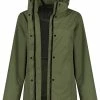 MGO Leisure Wear MGO Jane Jacket - Regenjas Dames - Kort Wind- En Waterdicht Jack - Olijfgroen - Maat M