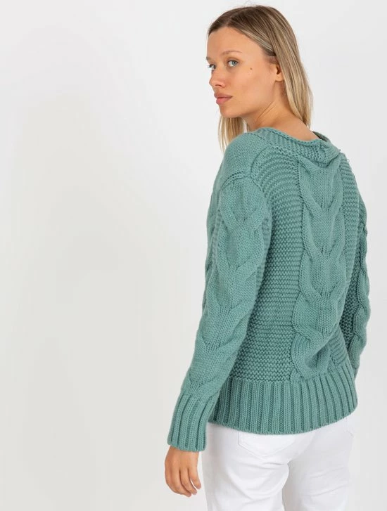 Merkloos Mint Dames Grof Gebreide Vest One Size 4 Merkloos Mint Dames Grof Gebreide Vest One Size - Afbeelding 2